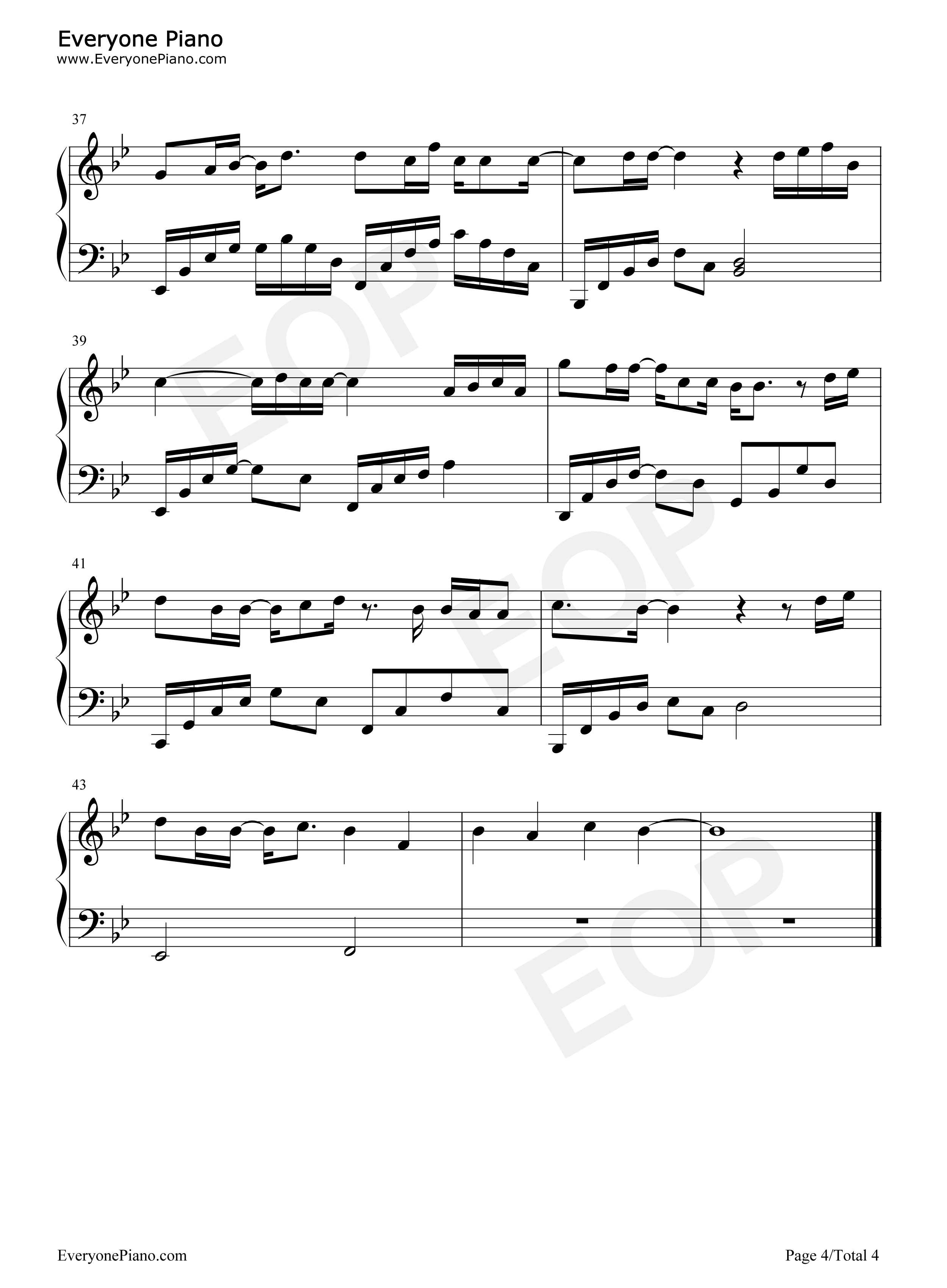 心墙钢琴谱_林俊杰