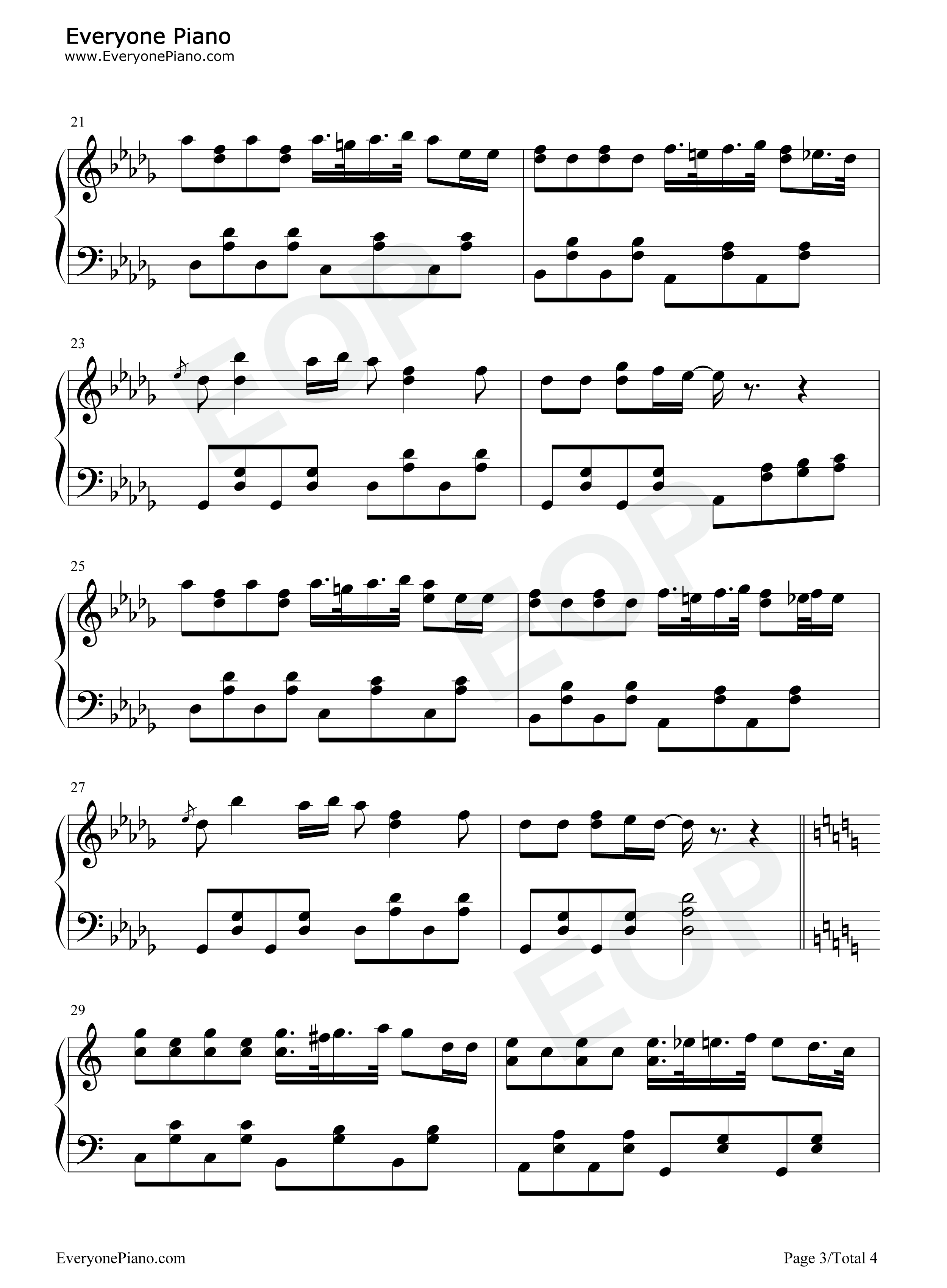 兔子舞钢琴谱_GELATO