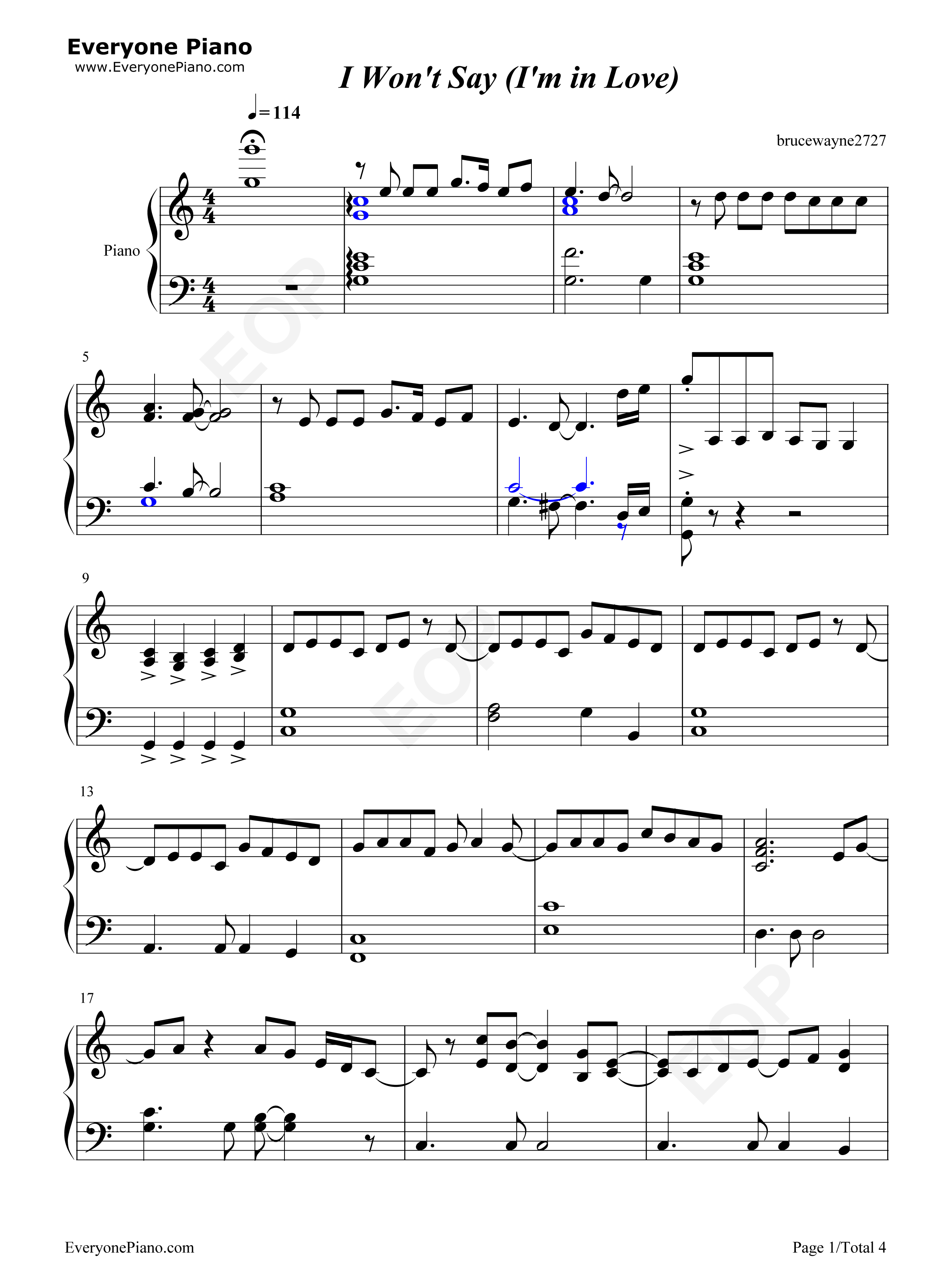 I_Wont_Say_Im_in_Love钢琴谱_Alan_Menken