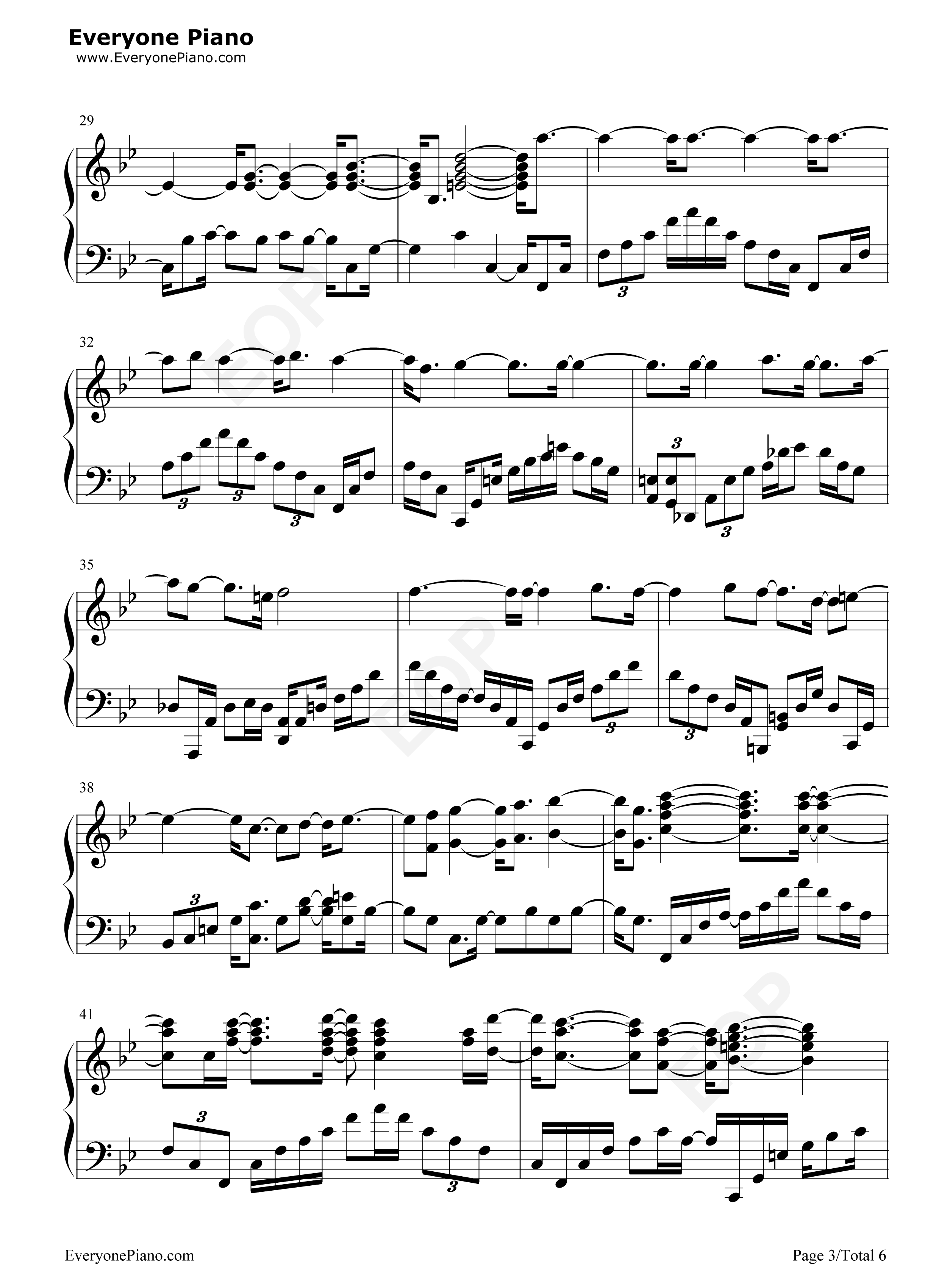 淡紫色的花束钢琴谱_理查德·克莱德曼