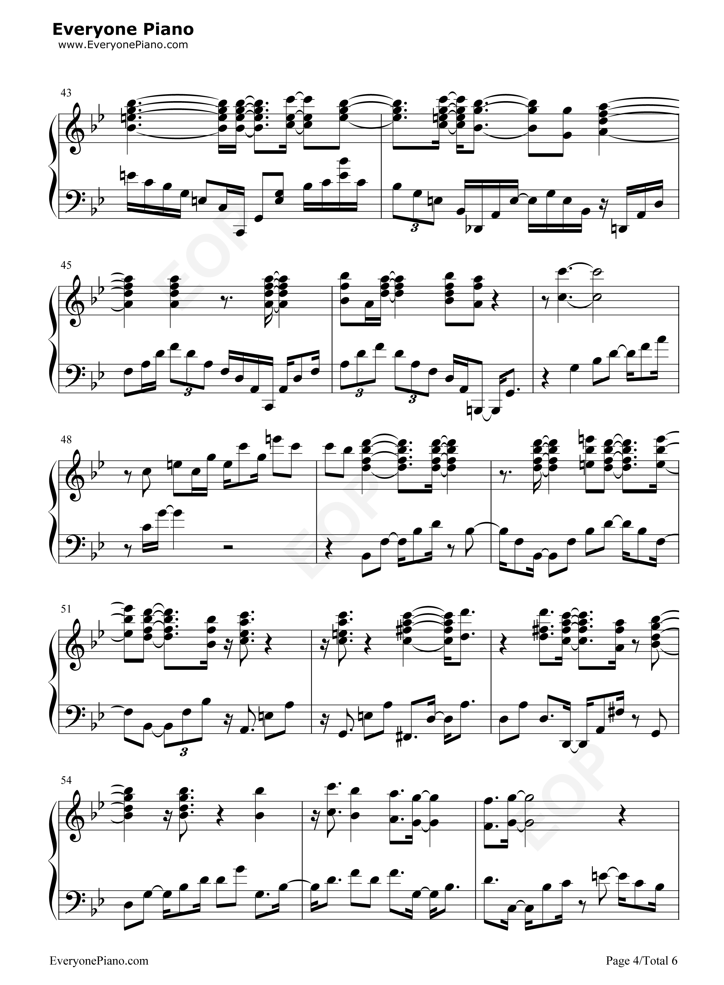 淡紫色的花束钢琴谱_理查德·克莱德曼