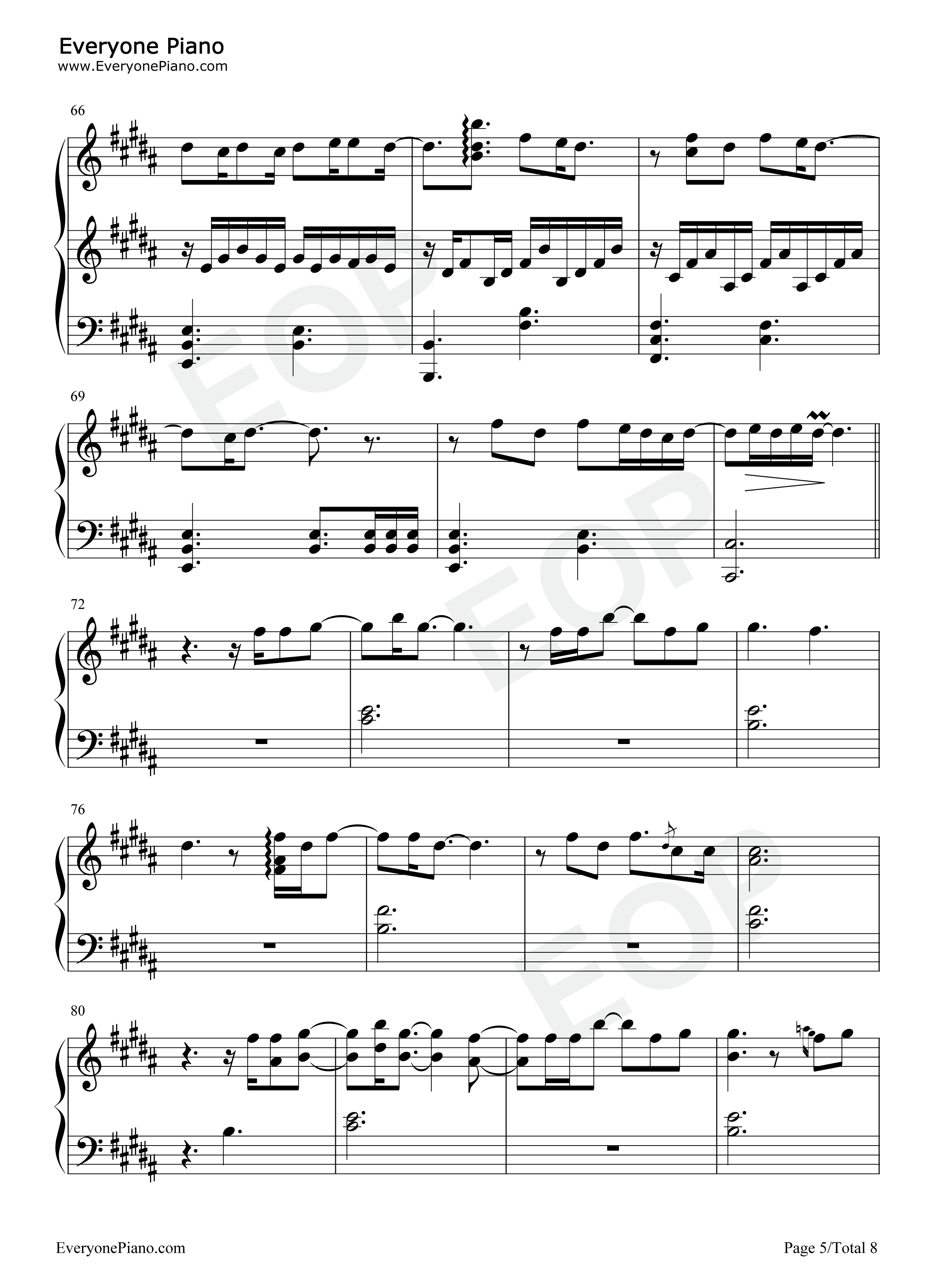 Runaway钢琴谱_Aurora