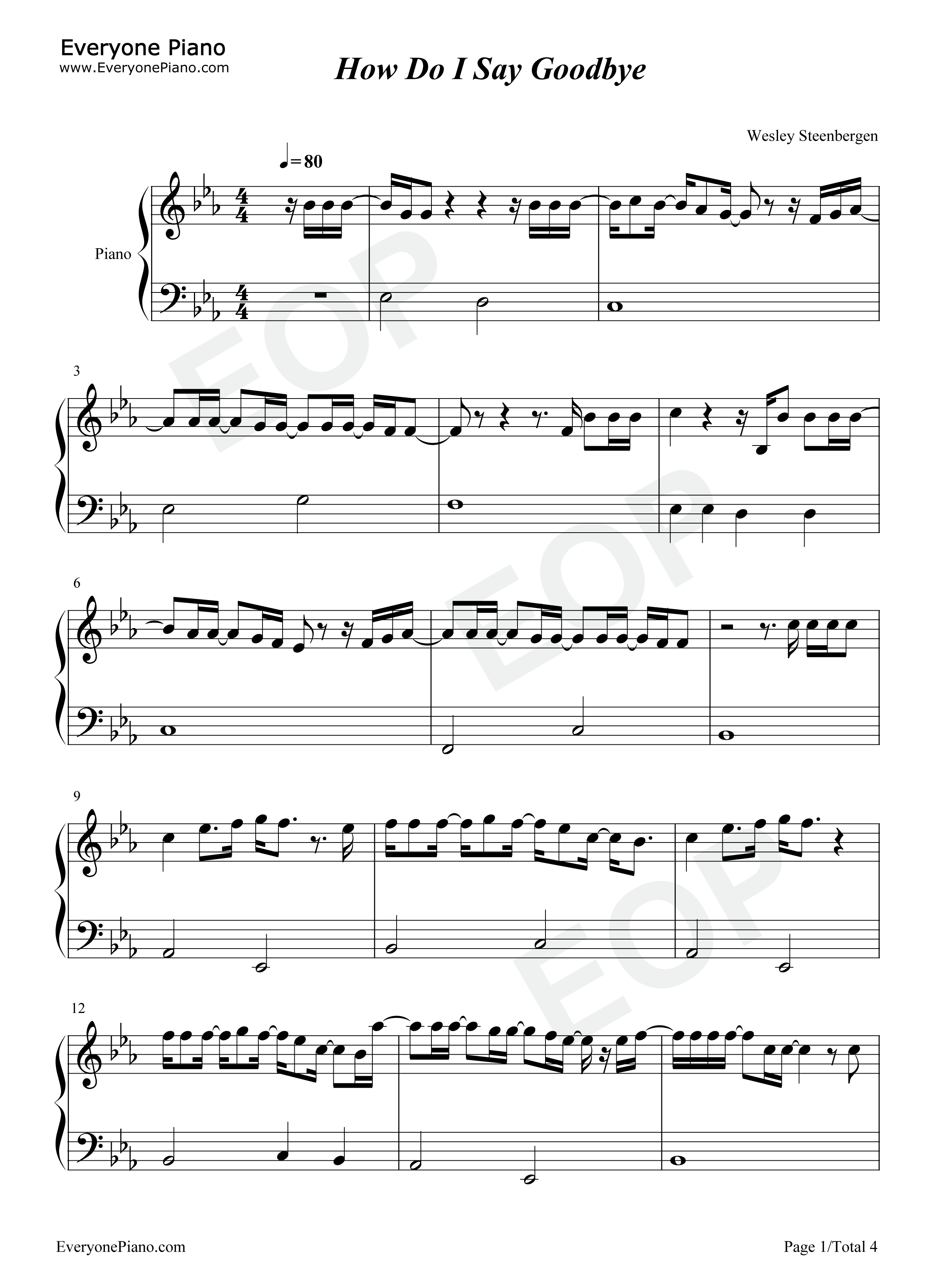 How_Do_I_Say_Goodbye钢琴谱_Dean_Lewis