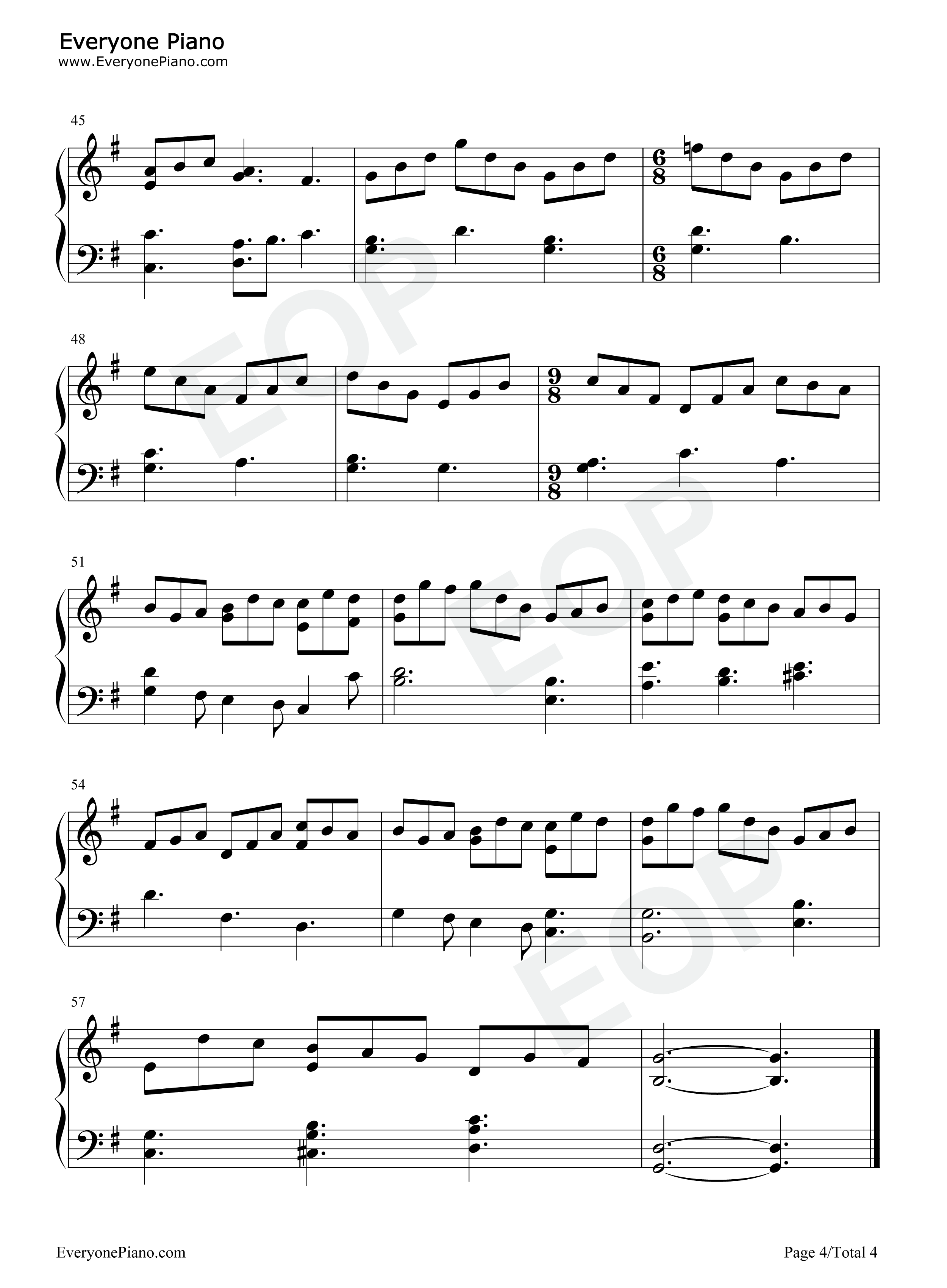 耶稣世人仰望的喜悦钢琴谱_巴赫